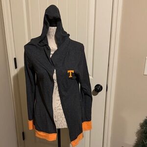 Women's Tennessee volunteers Dark Gray and Orange Hooded cardigan
